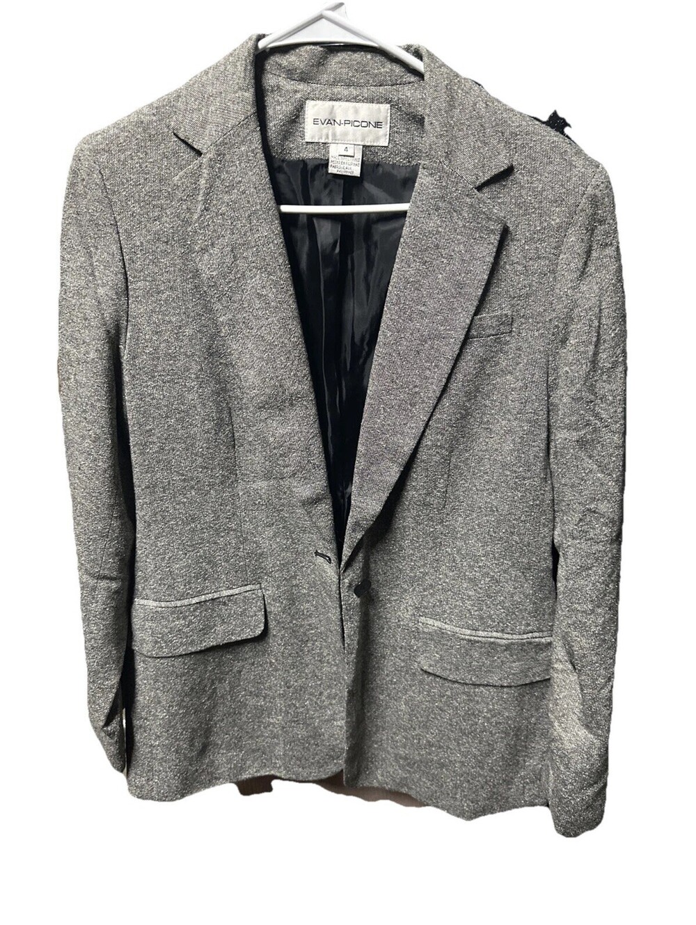 Vintage Evan Picone Blazer Gray Size 4 NWT
